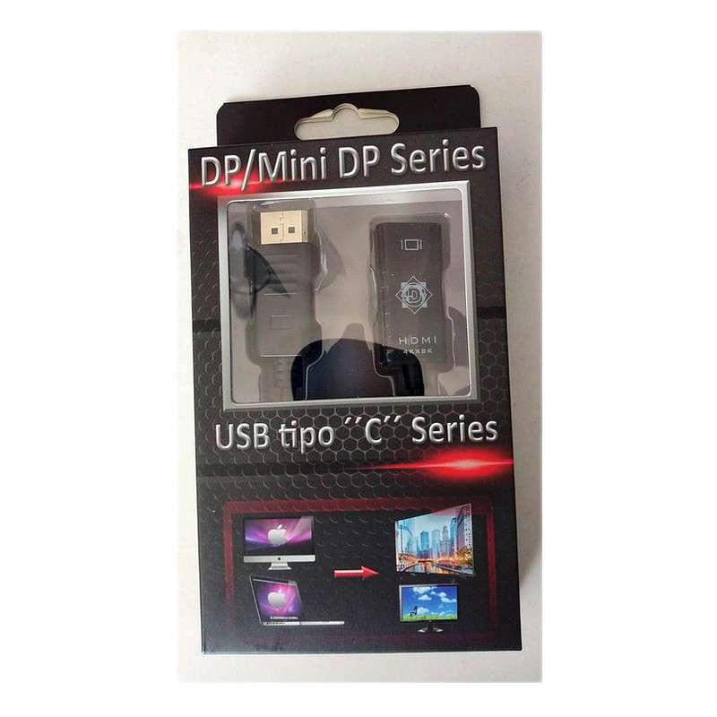 ADAPTADOR DE DISPLAY PORT A HDMI 15CM HEMBRA 4k GAR: 1 MES METALICO
