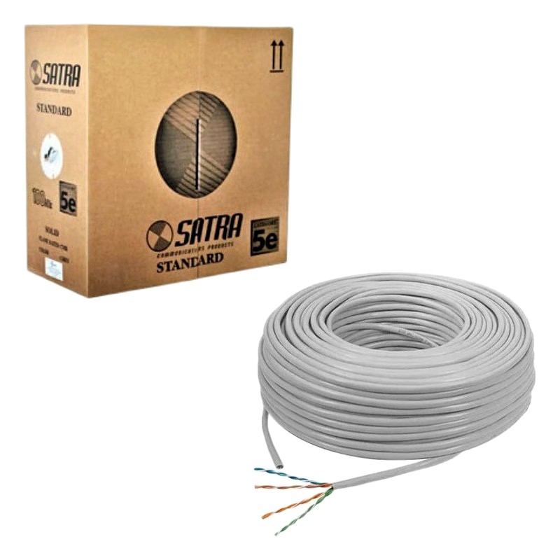 CABLE UTP SOLIDO CAT 5E 305MT GRIS (305M=1 CAJA) SATRA LOCAL 5