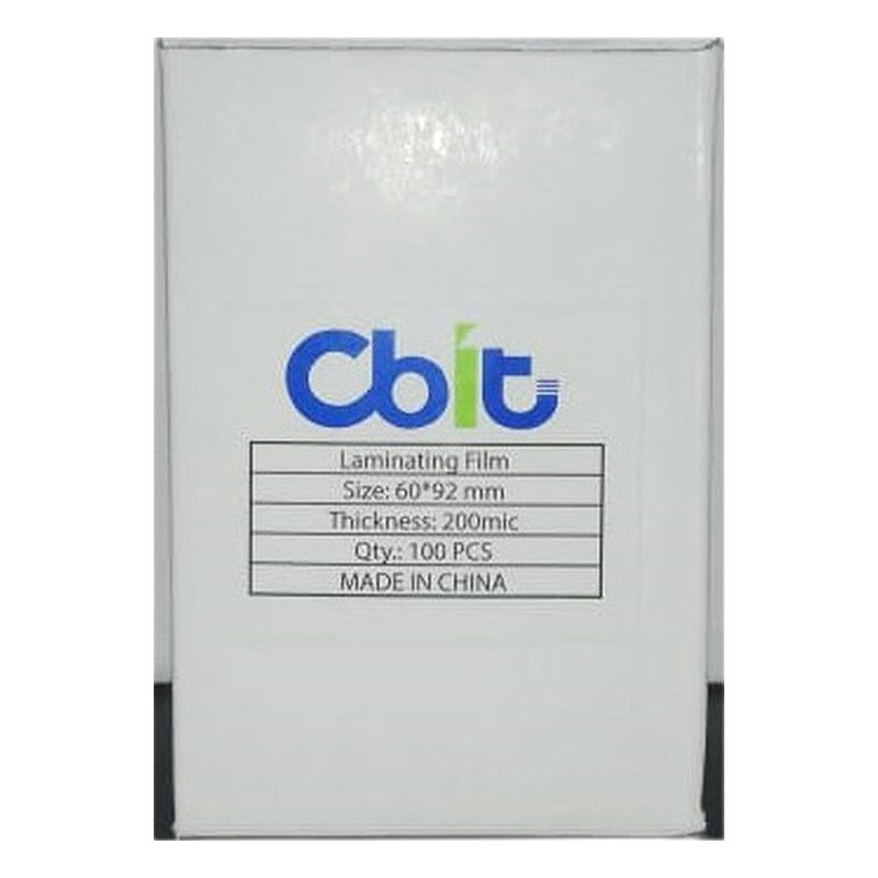 MICA P/ENMICADO 200MIC (100PZ) 60X92MM (P/CARNET UNIVERSITARIO) CBIT AREA 6