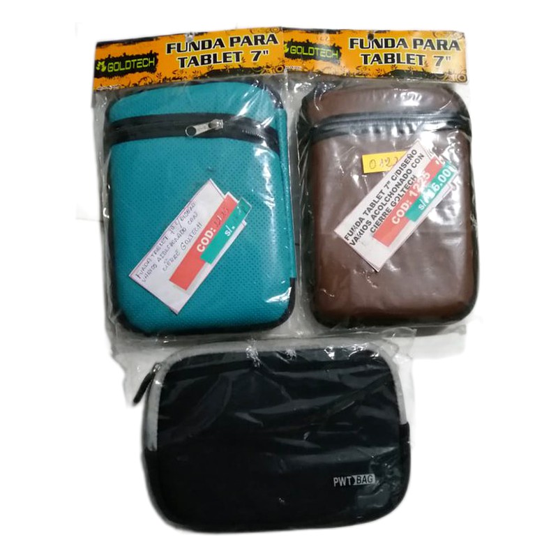 FUNDA TABLET 7" C/DISEÑO VARIOS ACOLCHONADO CON CIERRE