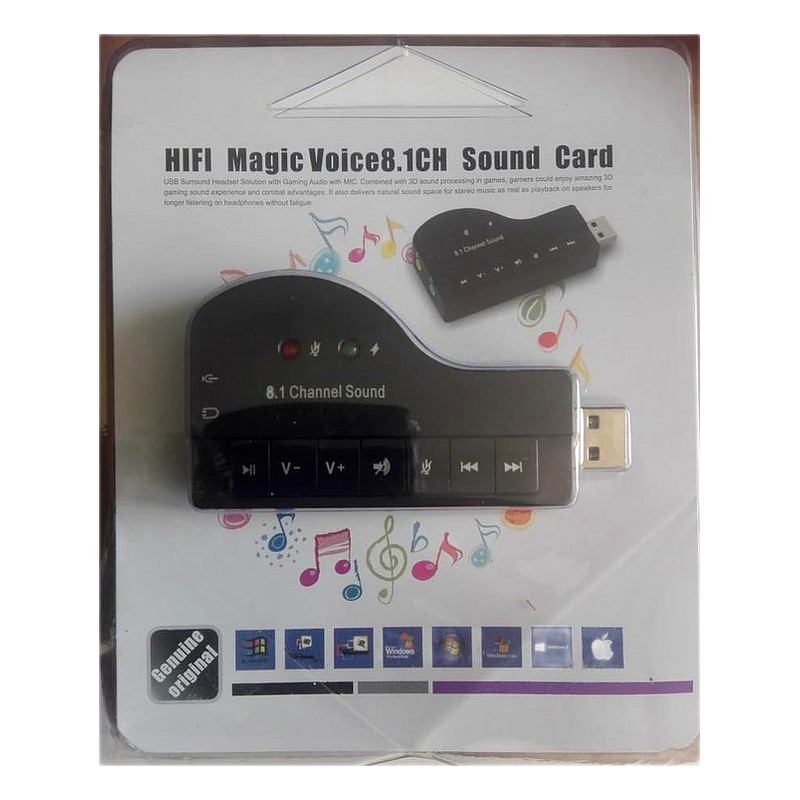 ADAPTADOR USB A SONIDO 7.1 C/VOLUMEN CHANNEL SOUND EXTERNO ST-3052 (USB-7-7) N :PT AREA 3