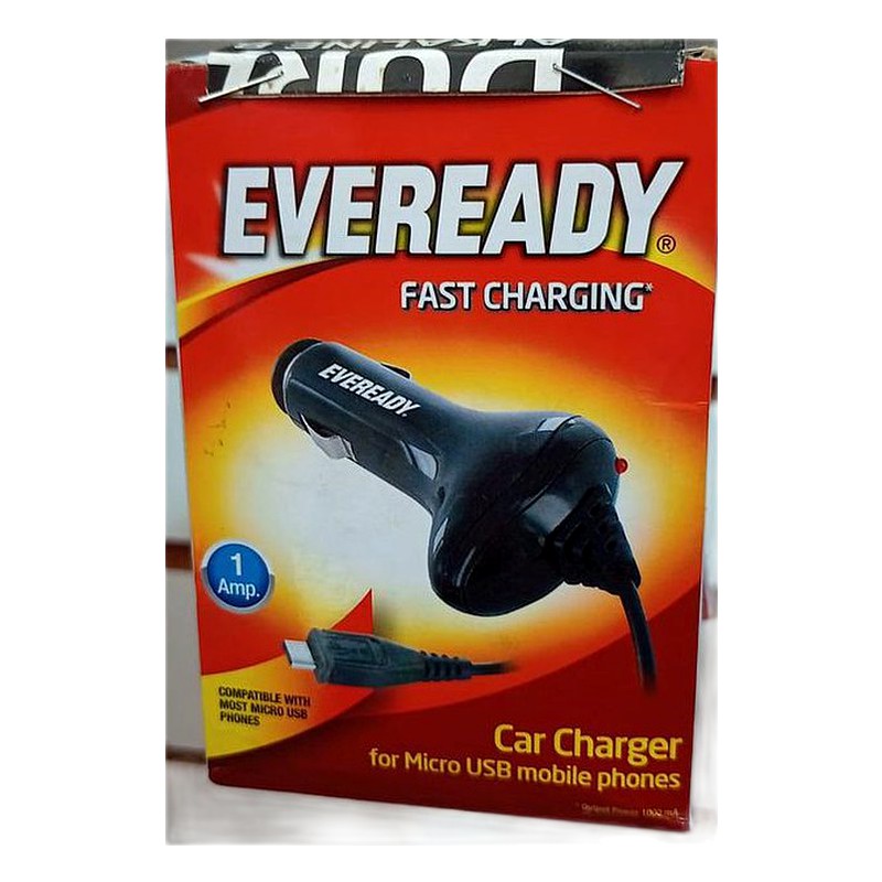 CIGARRERA CARGADOR DE AUTO 146062 MICRO USB 5W 1AMP EVEREADY HA GAR: 1 MES AREA 1