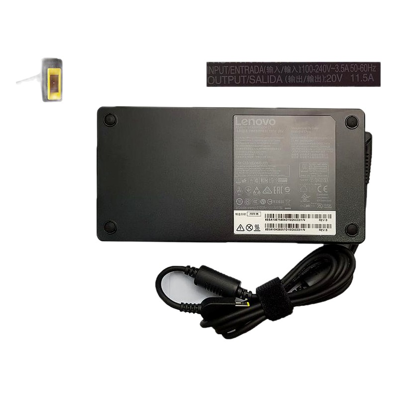CARGADOR LAPTOP GAMER 20V 11.5A 230W PUNTA USB 