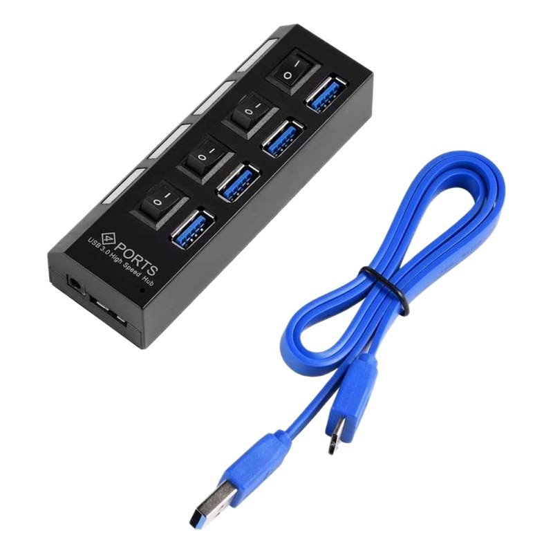 HUB USB 3.0 4PUERTOS CON INTERRUPTOR
