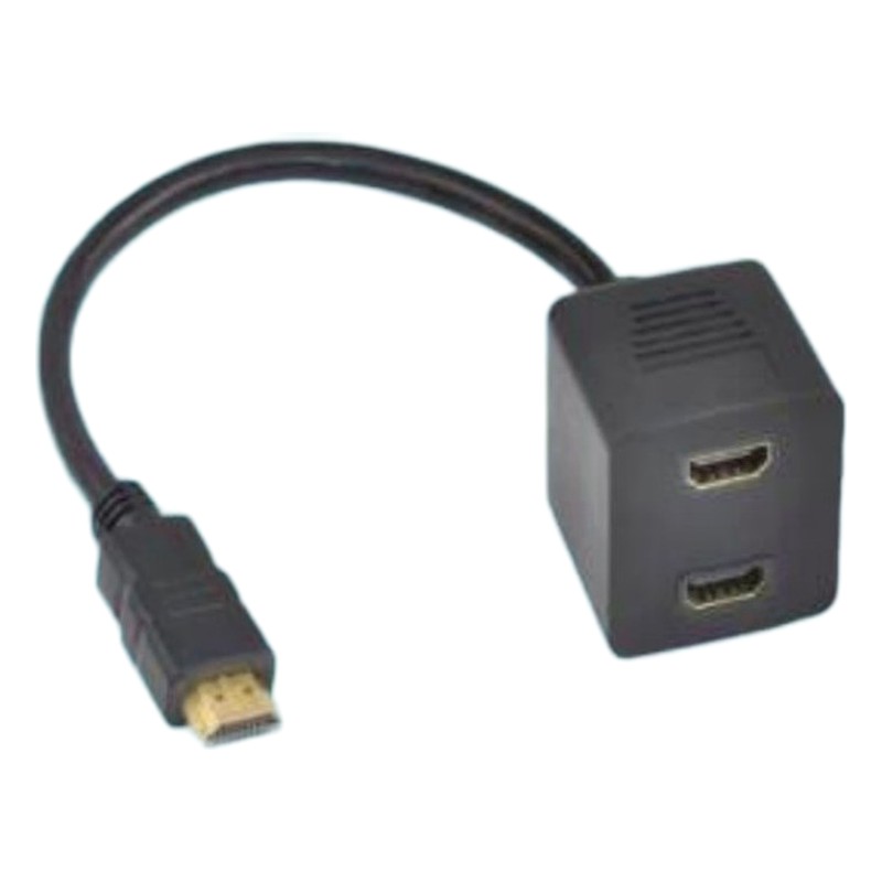 ADAPTADOR HDMI MACHO A 2 HDMI HEMBRAS