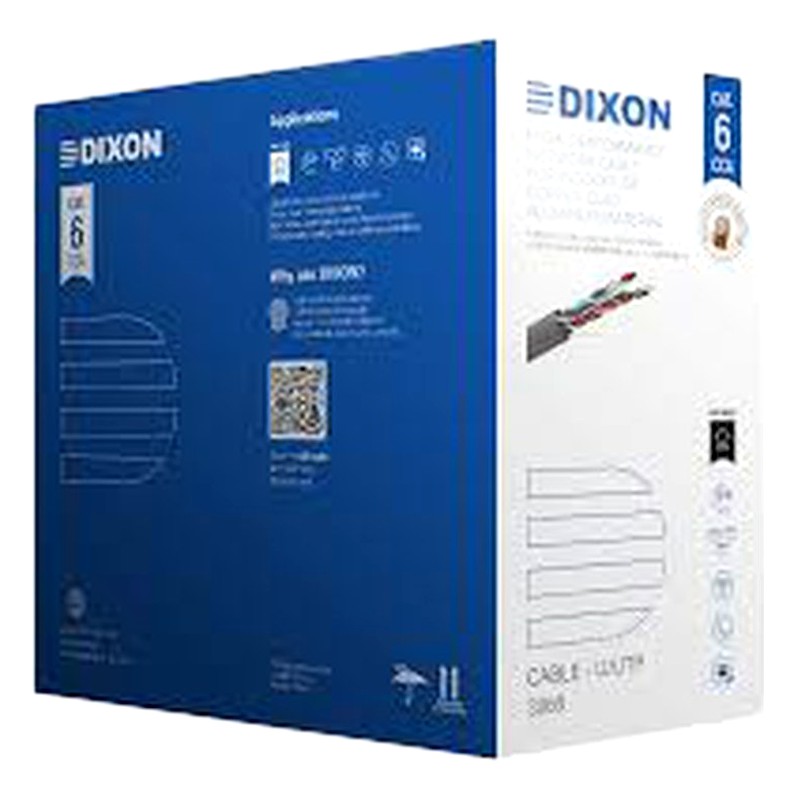 CABLE UTP DIXON 3060 CAT6 4PX23AWG GRIS 305M  
