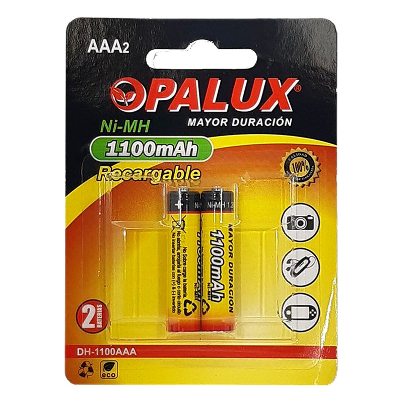 PILA RECARGABLE AAA NI-H 1100MAH OPALUX DH-1100AAA GAR: NO APLICA AREA 6