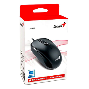 MOUSE GENIUS USB CABLE DX-110 DPI 1000 BLACK GAR: 06 MESES