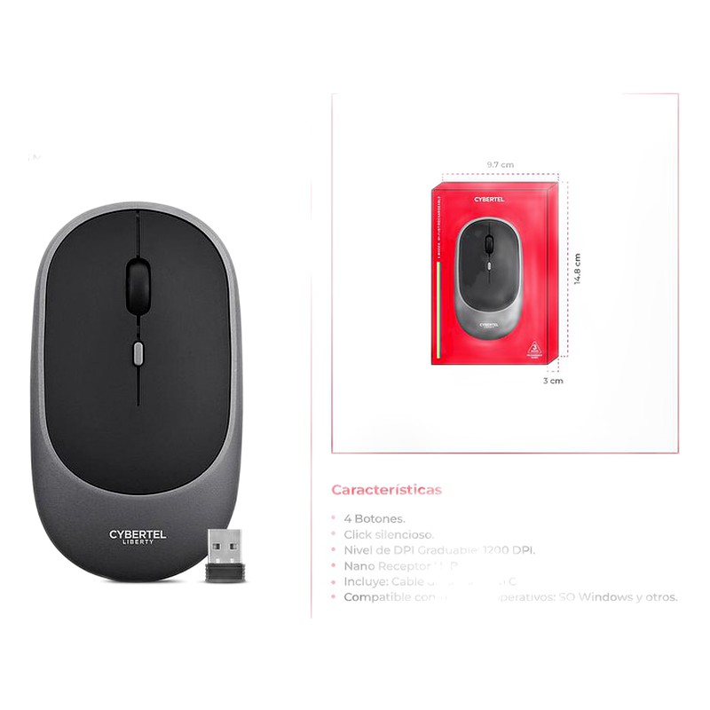 MOUSE WIFI LIBERTY 3 CYB M508G BT CYBERTEL