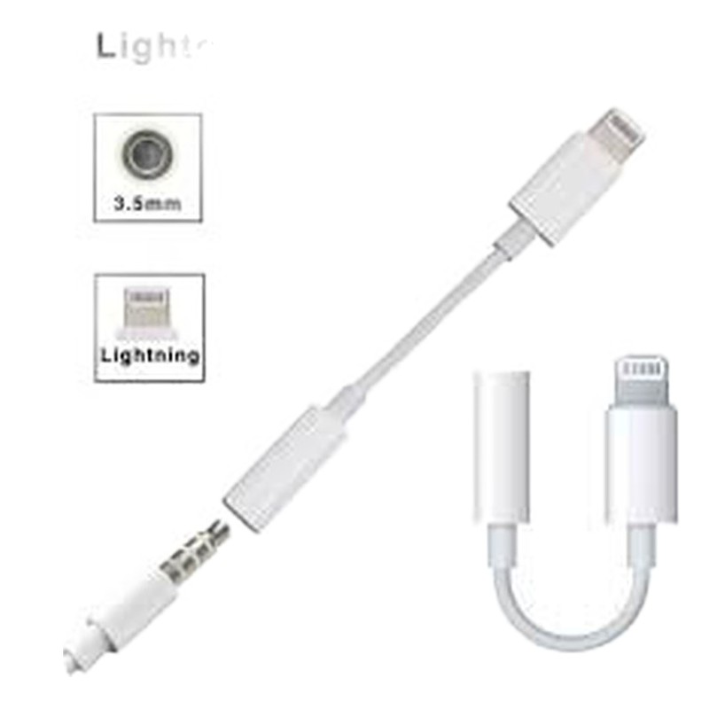 ADAPTADOR LIGHTNING A AUDIFONO JACK 3.5 MM PARA IPHONE