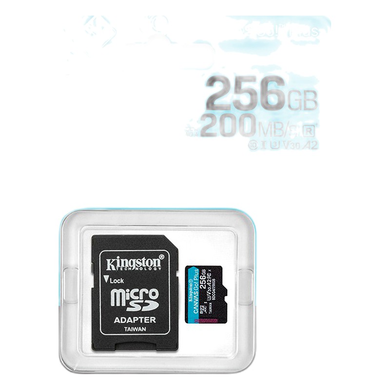 SD MICRO SDHC 256GB GO PLUS V30+ADP, 200MB/SEG KINGSTON GAR: NO APLICA