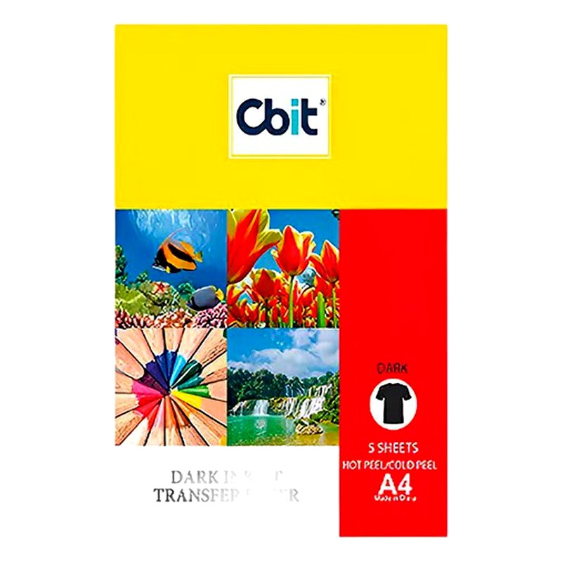 PAPEL FOTOGRAFICO TRANSFERIR A4 POLOS OSCUROS CIBIT