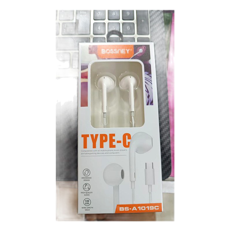 AUDIFONO BOSSNEY TIPO C CON CONTROL DE VOLUMEN 1019