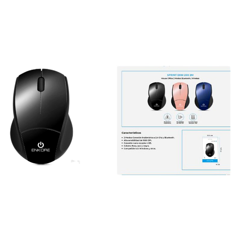 MOUSE WIFI SPRINT PINK EKM200-2M  ENKORE