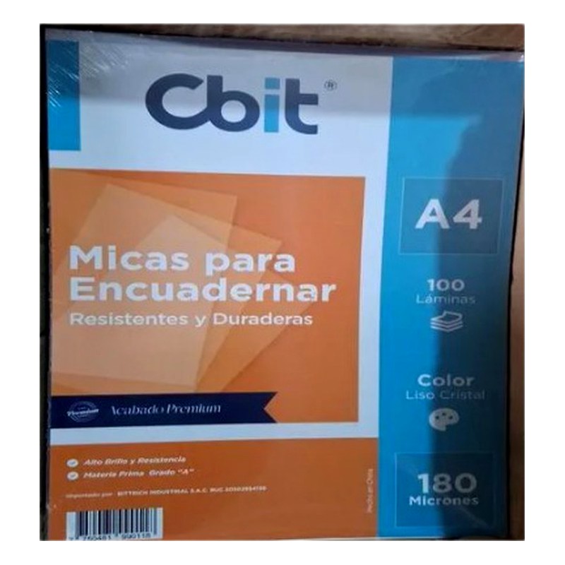 MICA LISO APARA ANILLADO TRANSPARENTE 100 UND CBIT