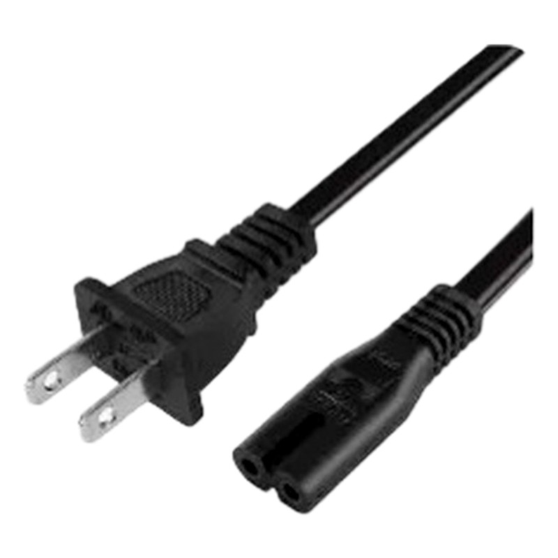 CABLE TIPO 8 PLANO NEGRO 1.5MT delgado