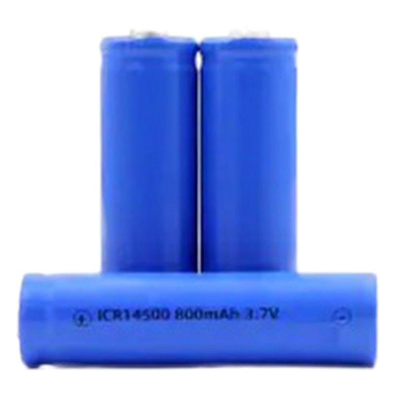PILA RECARGABLE 800MAH 3.7V ICR14500 AZUL CON CABEZA