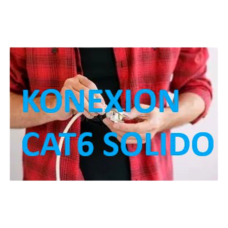 CABLE CAT6 UTP 24AWG PVC INTERIORES 305MT KONEXXION PLOMO