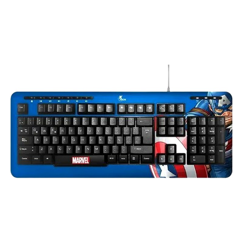 TECLADO XTECH XTK-M401CA MARVEL CAPITAN AMERICA USB 