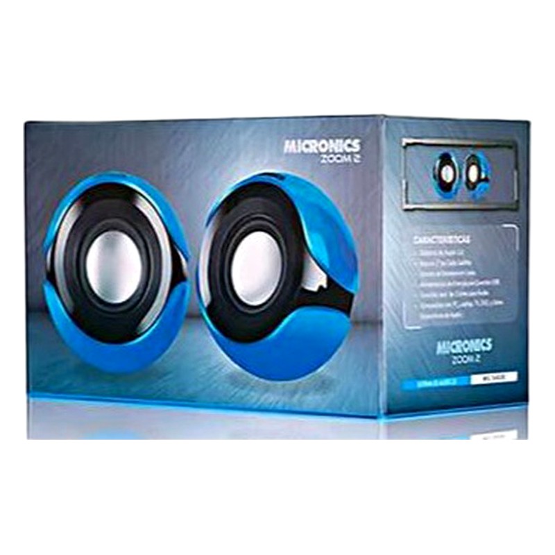 PARLANTE 2.0 USB 2"  ZOOM 2 BLUE CYB S402K RMS:10W CYBERTEL