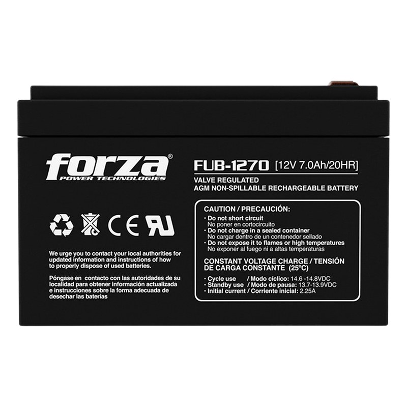BATERIA FUB-1270 12V 7.0AH UPS FORZA GAR: NO APLICA