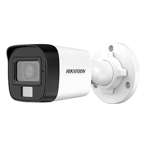 CAMARA MINI TUBO 2MP HK-DS2CE16D0T-LPTS AUDIO 2 VIAS SMART HYBRID LIGHT IR20M 2.8MM HIKVISION GAR: 12MES
