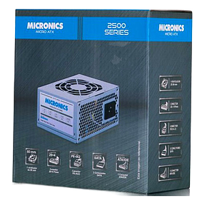 FUENTE DE PODER MICRO ATX - 250W/650 FAN 12CM EN CAJA MICRONICS