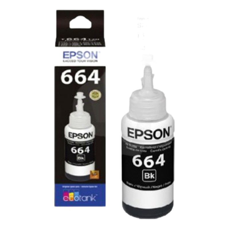 TINTA ORIGINAL 70 ML EPSON 664 NEGRO L110,L200,L210,L350,L355,L555