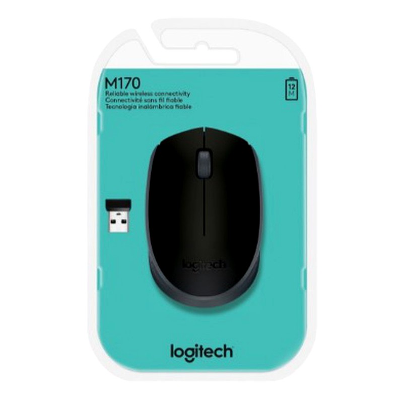 MOUSE WIFI LOGITECH M170 WIRELESS BLACK (910-004940) 