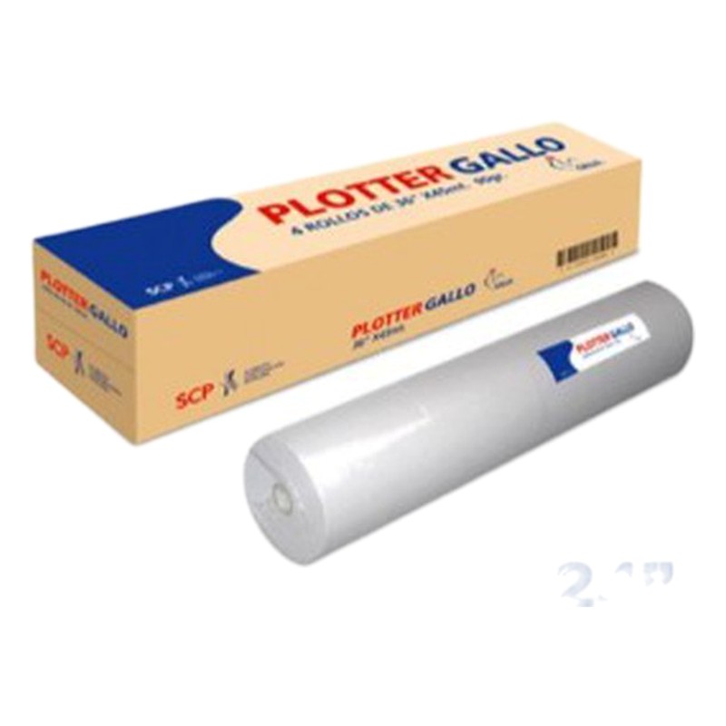 ROLLO DE PAPEL PLOTTER A1 80GR 24"x45 MTS TUCO 2" GALLO
